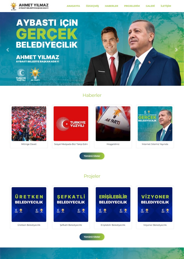 Ak Parti Belediye Başkan Adayı – hazır site teması