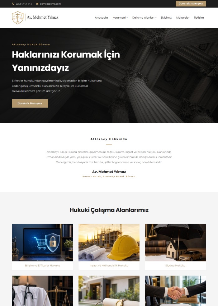 Attorney – hazır site teması