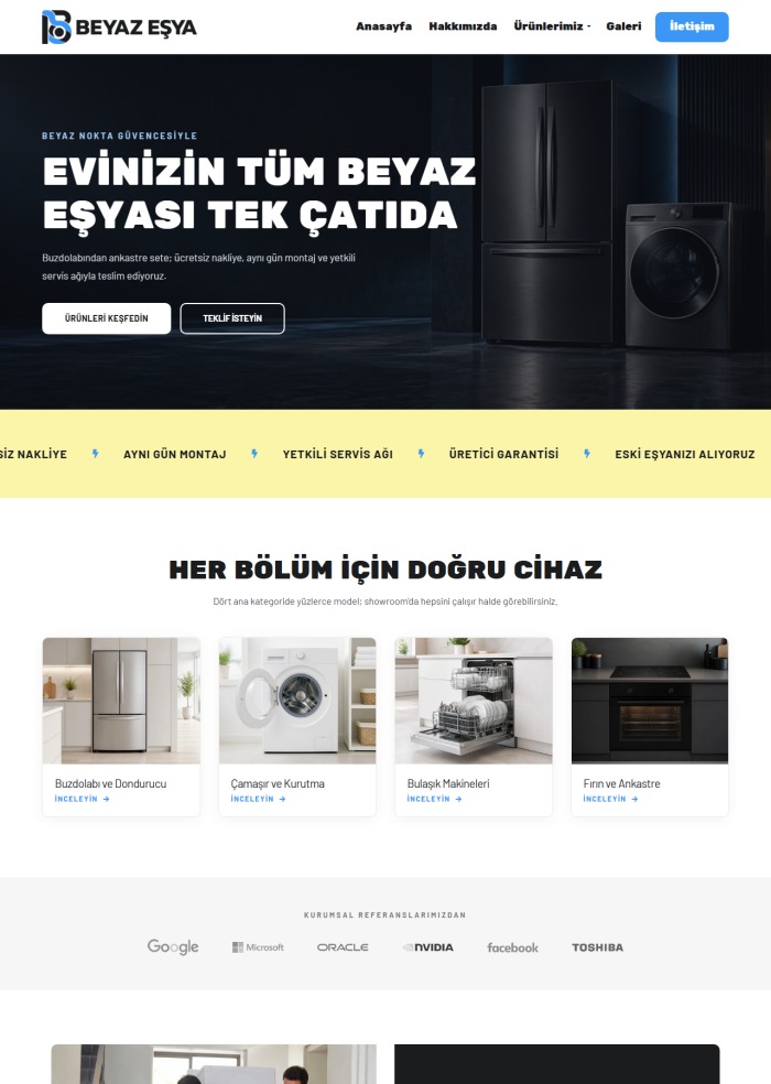 Beyaz Eşya – Ev ve Mobilya sitesi teması