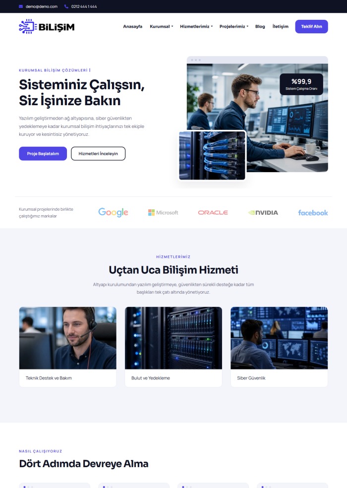 Bilişim – Eğitim sitesi teması
