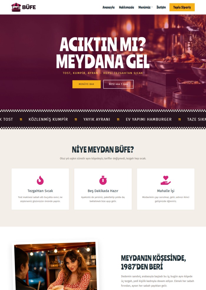 Büfeci – Gıda sitesi teması