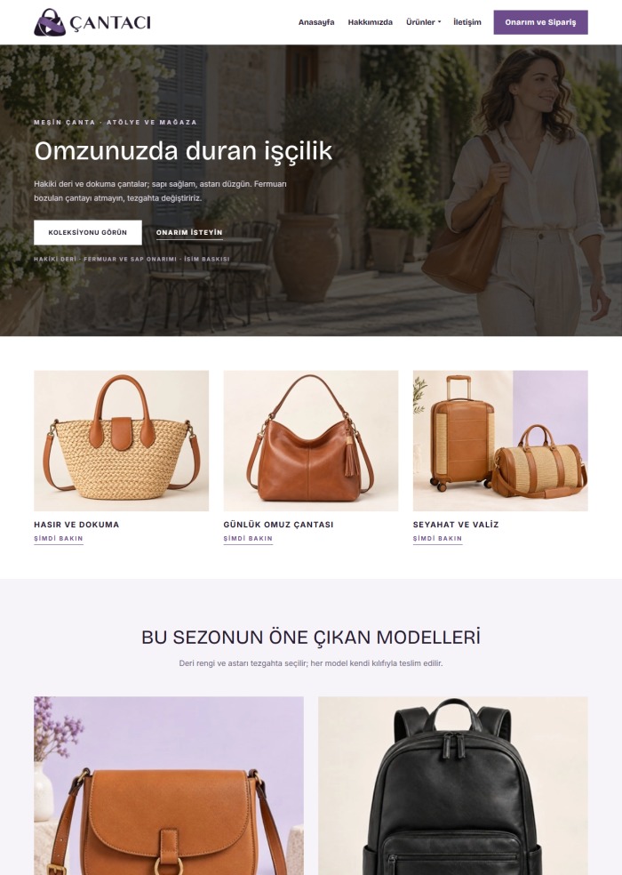 Çantacı – Otomotiv sitesi teması