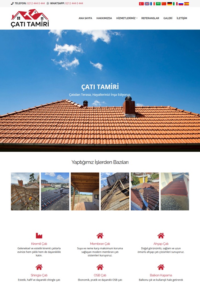 Çatı Tamiri – Yapı ve İnşaat sitesi teması