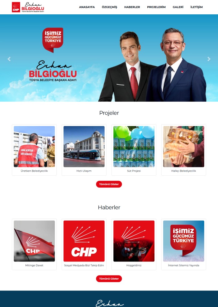 CHP Belediye Başkan Adayı – hazır site teması