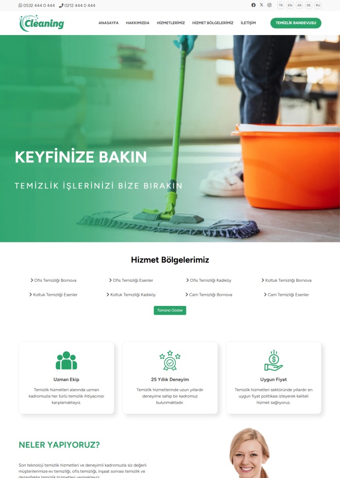 Cleaning – hazır site teması