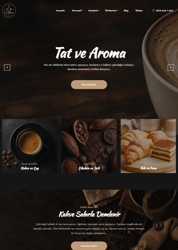 Coffee – Gıda sitesi teması