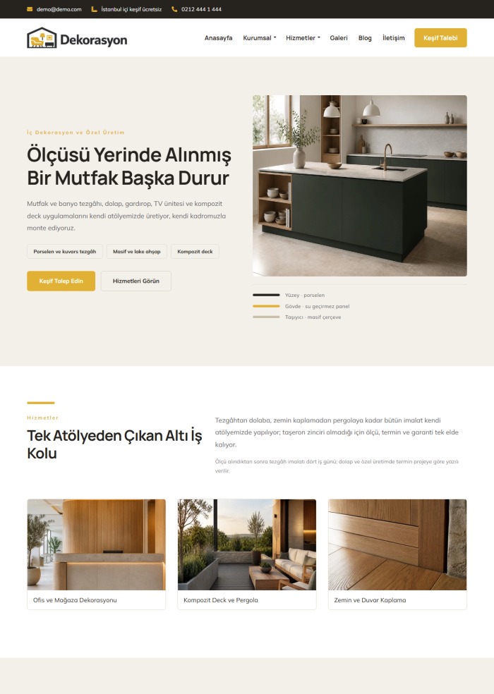 Dekorasyon – Ev ve Mobilya sitesi teması