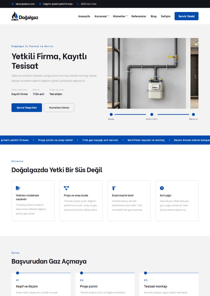 Doğalgaz – Teknik Servis sitesi teması