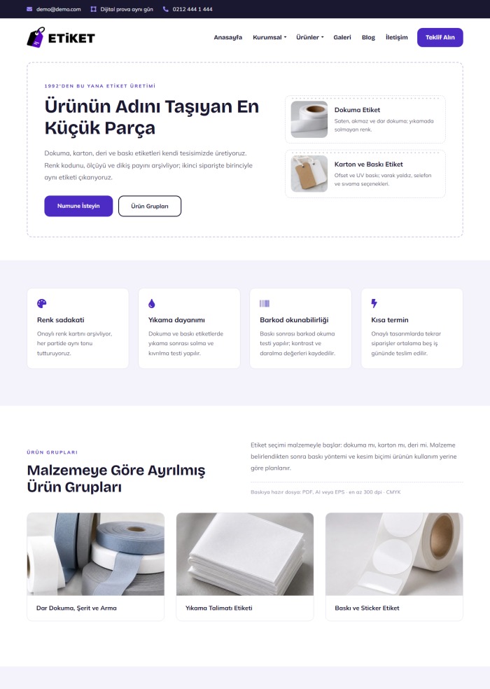 Etiket – Reklam ve Medya sitesi teması