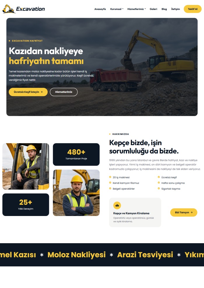 Excavation – Yapı ve İnşaat sitesi teması