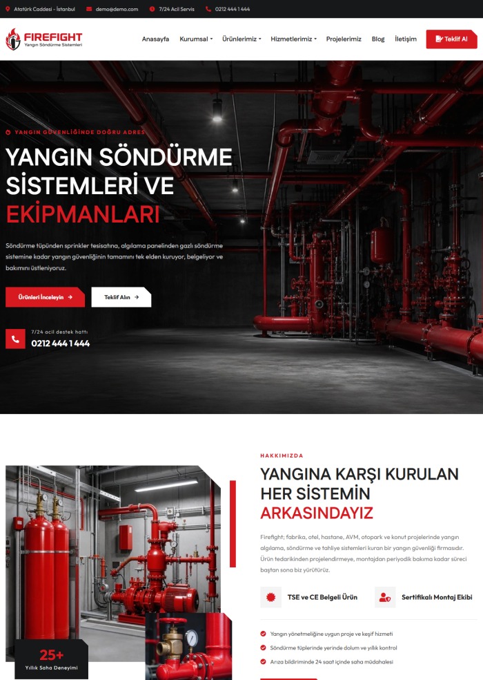 Fire Fight – Sanayi ve İmalat sitesi teması
