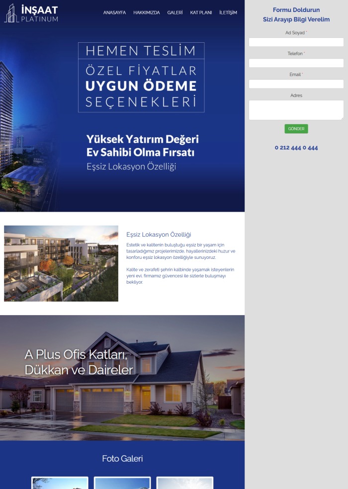 İnşaat Platinum – Yapı ve İnşaat sitesi teması