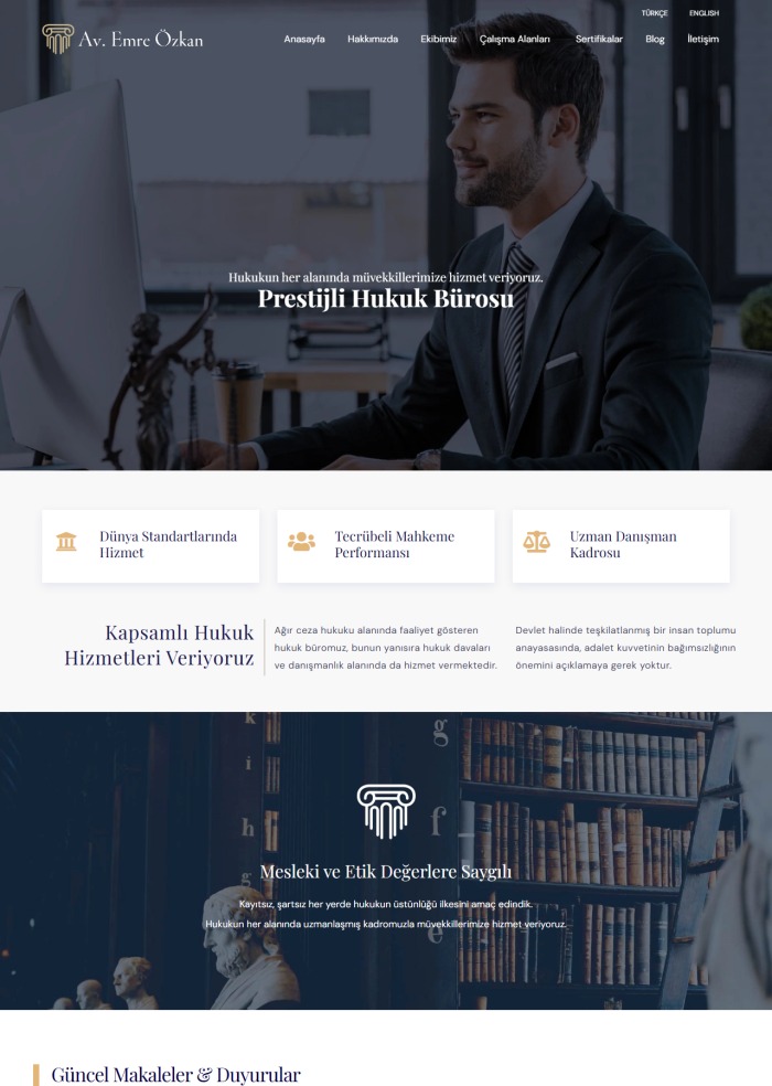 Lawyer – hazır site teması