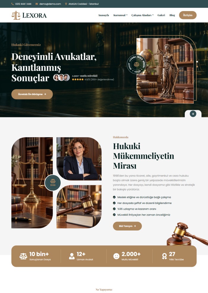 Lexora – hazır site teması