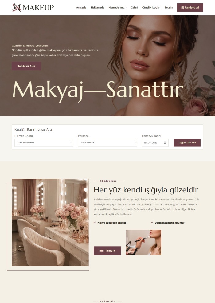 Makeup – Güzellik ve Bakım sitesi teması