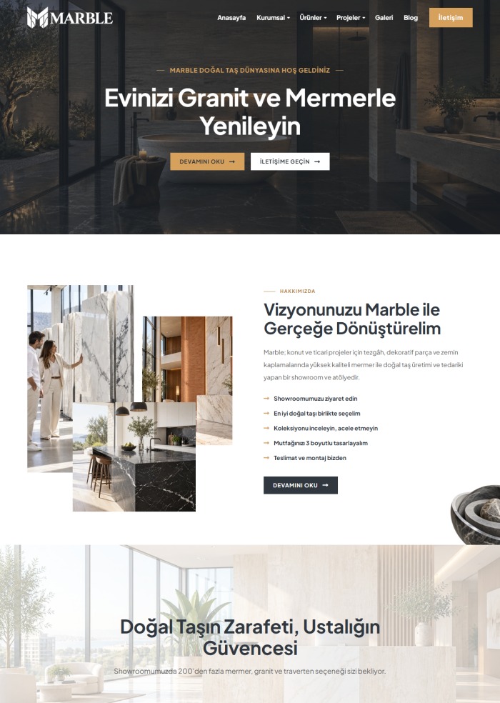 Marble – hazır site teması