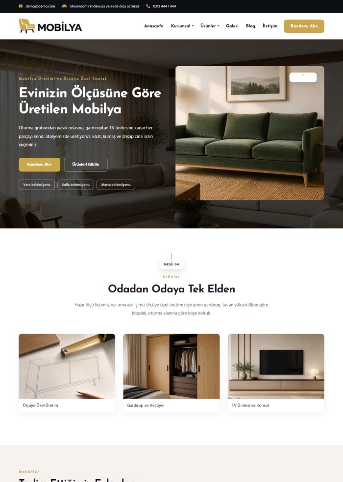 Mobilya – Ev ve Mobilya sitesi teması