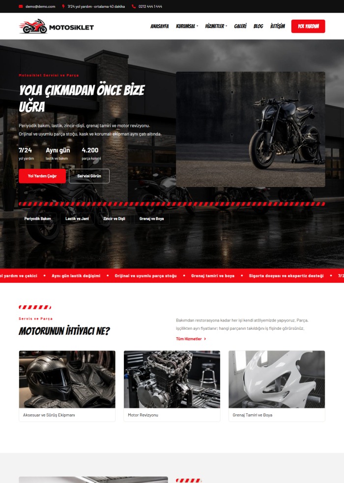 Motosiklet – Otomotiv sitesi teması