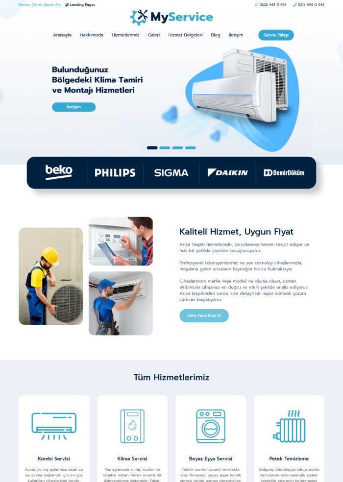 My Service – Nakliye sitesi teması
