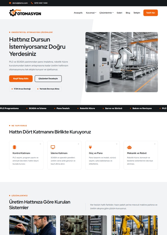 Otomasyon – Bilişim ve Teknoloji sitesi teması