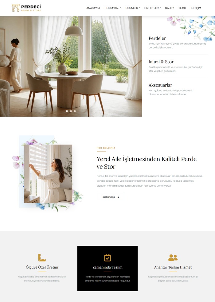 Perdeci – hazır site teması