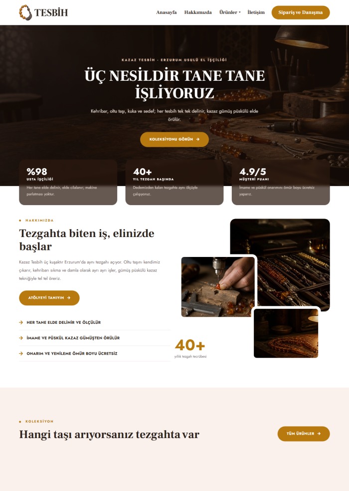Tesbih – Mağaza ve Perakende sitesi teması
