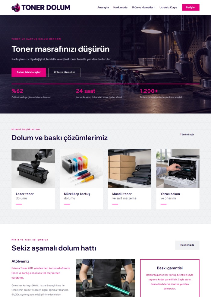 Toner Dolum – Bilişim ve Teknoloji sitesi teması